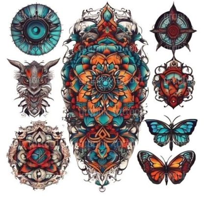Creative Tattoo Flash and Minimalist Designs | Personalized Tattoo Gift Ideas | Digital Art Commission for Vintage and Floral Tattoos