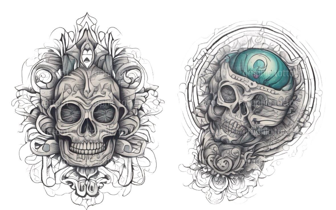 il_fullxfull.6373676262_hu5k.jpg Spooky and Funny Skull PNG for Shirt | Mexican Art Clipart for Halloween Vibes | Scary Digital Paper and Witchy SVG Designs Ghost Lover Gift - Image 1