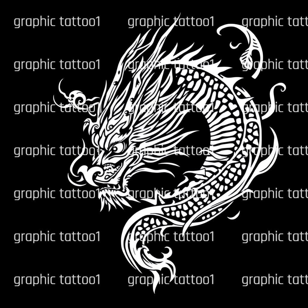 il_fullxfull.6381249954_8ees.jpg Digital Tattoo Art Game | SVG and PNG Vintage Design for Shirts Botanical, Spiritual, Dragon Art | Perfect for Procreate and Christmas Gifts - Image 1