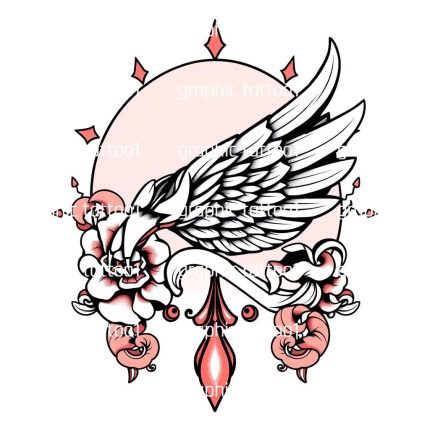 American Traditional Tattoo Art Prints - 4 Flash Designs, Vector Art Ideas & Decals for Ink Lovers, Unique Wall Decor