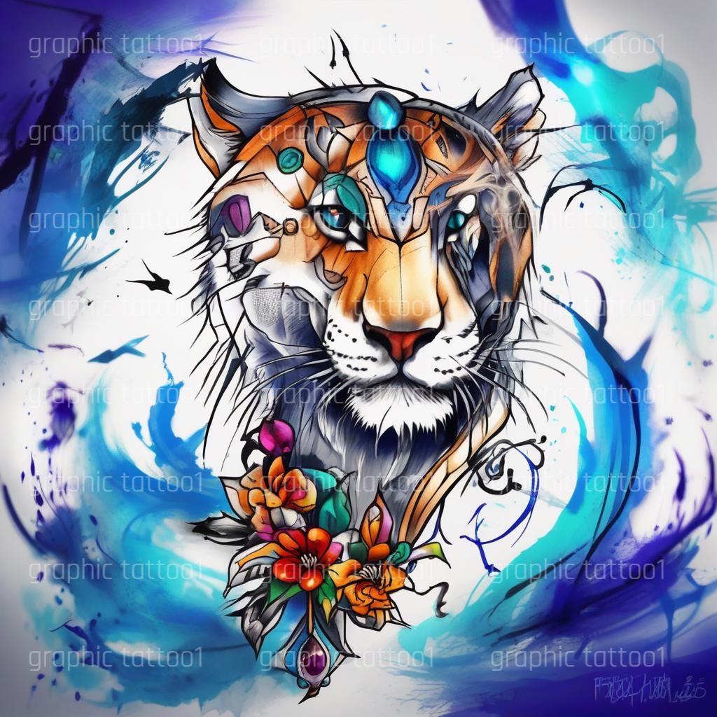il_fullxfull.6405758118_8pg4.jpg Tattoo Tee Design - High Resolution PNG File - White Background Digital Download - Image 1