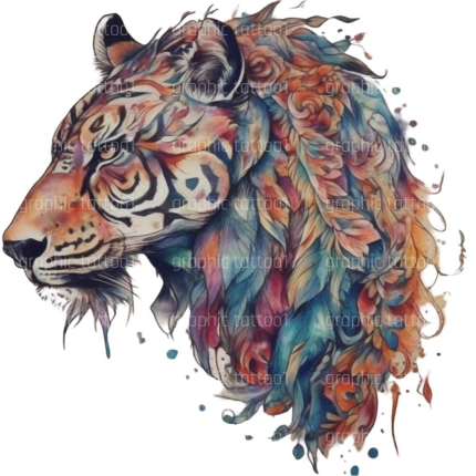Traditional Tiger Design T-Shirt - Sublimation Clipart & Graphic for Unique Apparel, Handmade Gift Idea