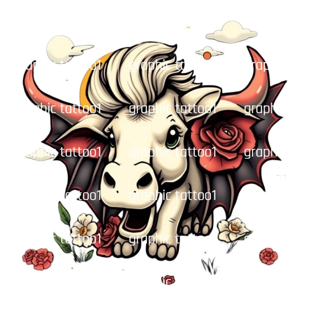 il_fullxfull.6415044258_obir.jpg 4 Unique Famous Cartoon Tattoo Art Collection | Whimsical Ink Designs for Fans" - Image 1