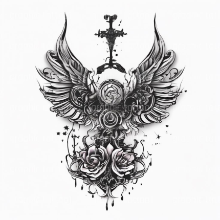 Premium SVG PNG Colorful Bird Tattoo Design | Intricate Bird Art | Digital Download for Artists and Enthusiasts | Professional Quality