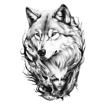 Large Wolf Sleeve Temporary Tattoo - Bold Animal Design, Powerful ursa Body Art % Unique Temporary Ink for Statement Expression