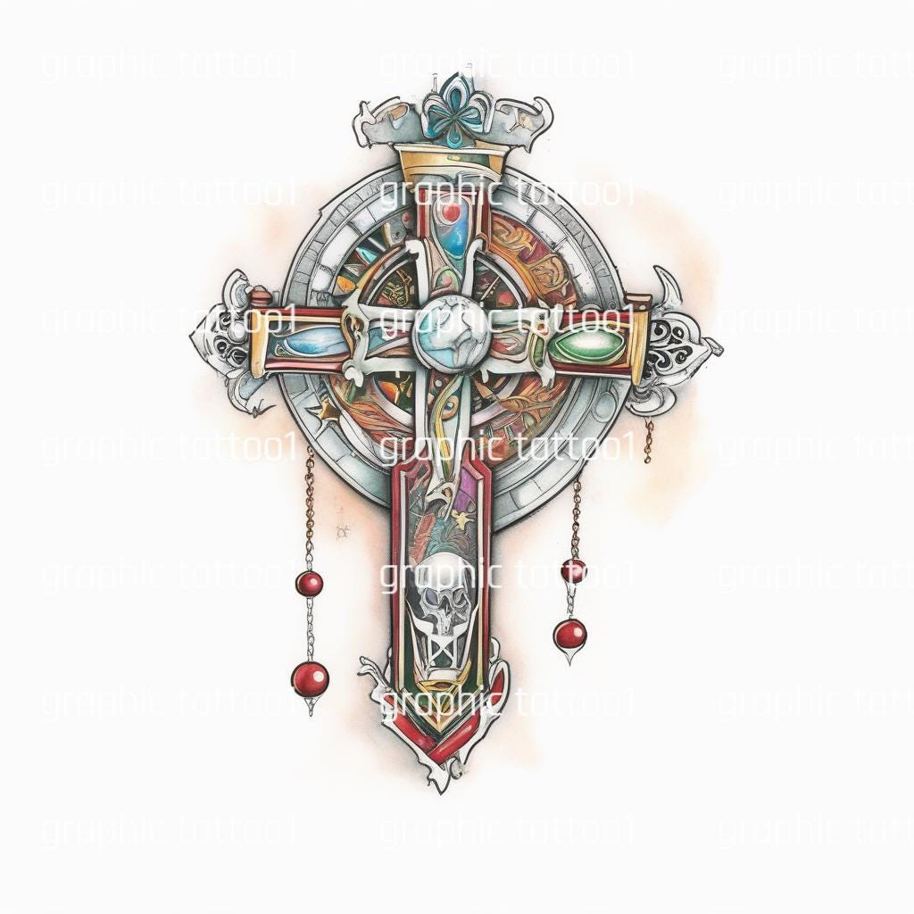 il_fullxfull.6457853067_gpzp.jpg 4 unique chrisms Tattoo Design - White background - PNG File Download High Resolution - Image 1