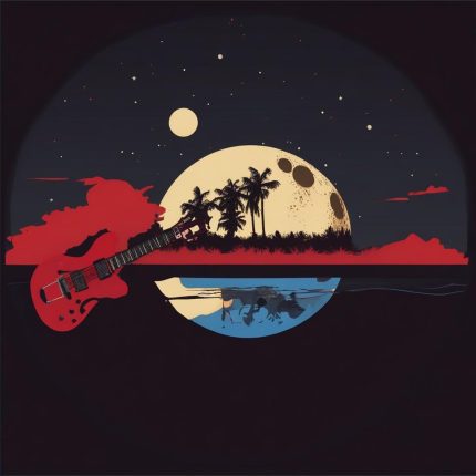 Moon Guitar Shirt | 10 Unique Designs for Musicians & Guitar Lovers | Perfect Gift for Him or Her | Digital PNG Download