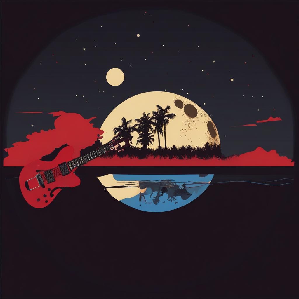 il_fullxfull.6492486703_2t0i.jpg Moon Guitar Shirt | 10 Unique Designs for Musicians & Guitar Lovers | Perfect Gift for Him or Her | Digital PNG Download - Image 1