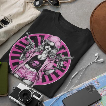 Female Gangster SVG | Gangsta Woman Graphic, Handguns Mafia Crime Art, Mobster Thug Lady Design, Instant Digital Download