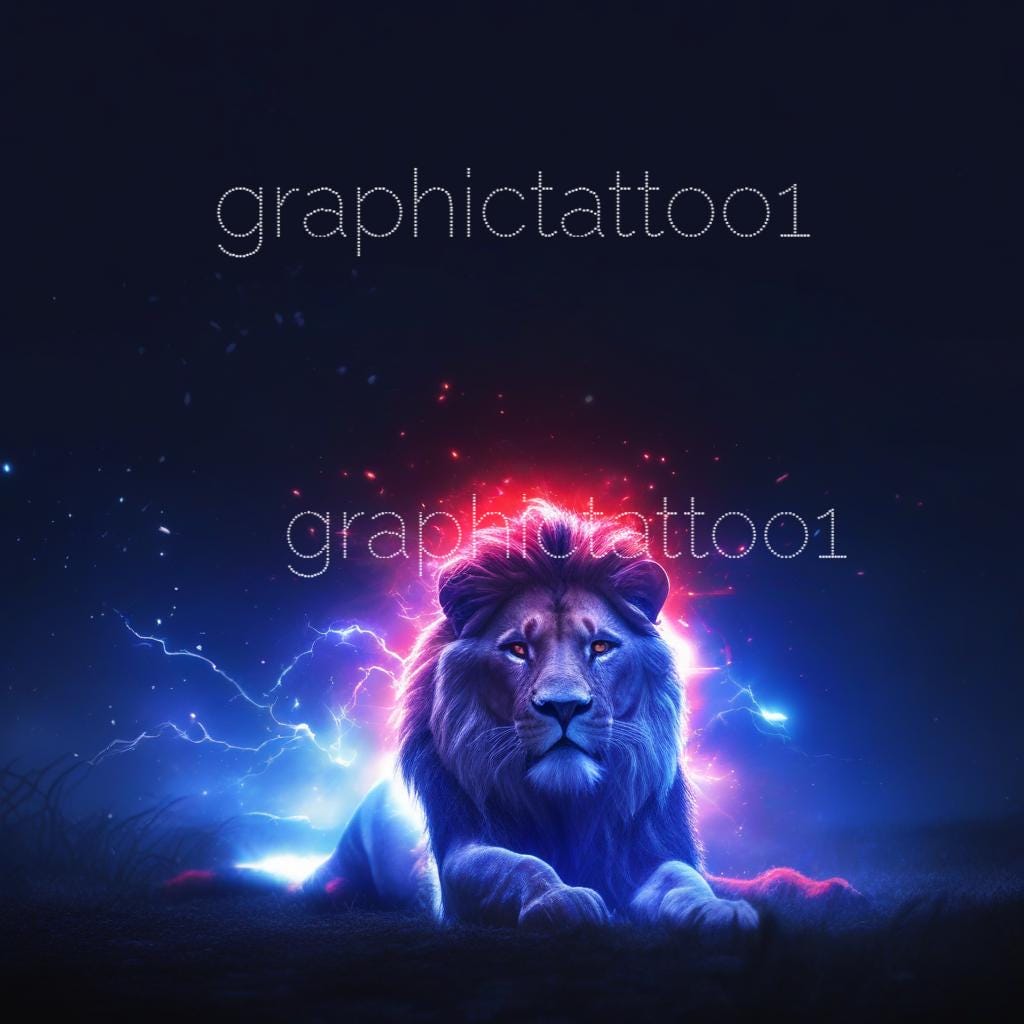 il_fullxfull.6510711791_39cq.jpg Bold lighting Lion PNG - Perfect for Sublimation & Crafts digital down lowed Sublimation Design - Image 1