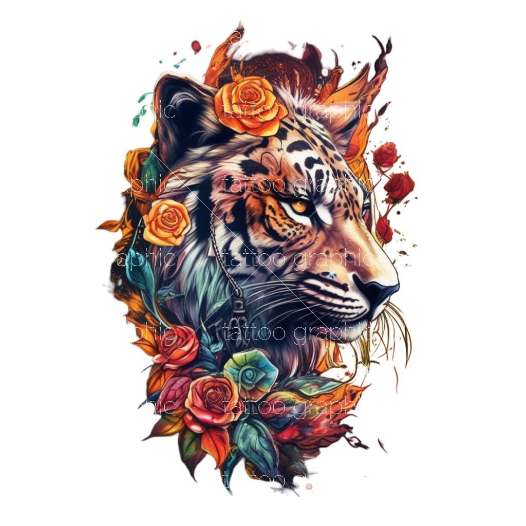 il_fullxfull.6537839962_ahq3.jpg 10 Colorful Lion Design - Printable T-Shirt Graphics for Sublimation - Digital Art Download, Unique Tee Design, Instant Gift - Image 1