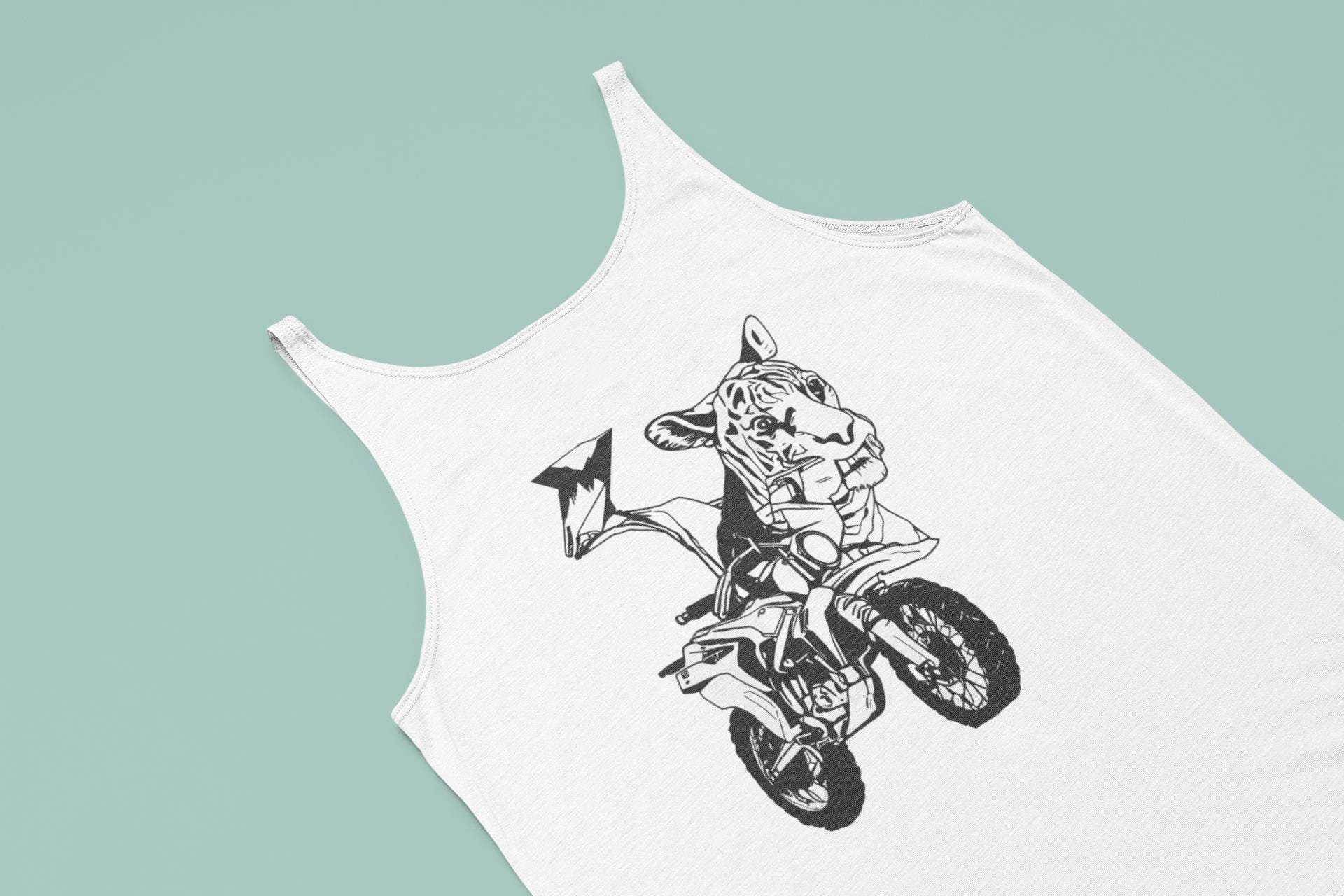 il_fullxfull.6568745813_2ce5.jpg Tiger Motorcycle SVG | Classic Retro Shirt Design for DIY & Craft Projects, Instant Download Graphic - Image 1