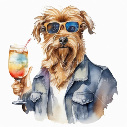 Cool Yorkshire  Clipart | Yorkshire  in Sunglasses Images | 12 Watercolor Clip Art | Printable Instant Download