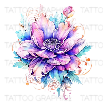 Unique Floral tattoo Collection | Beautiful Garden Designs, Split Monograms for Shirts | PNG Digital Formats Included