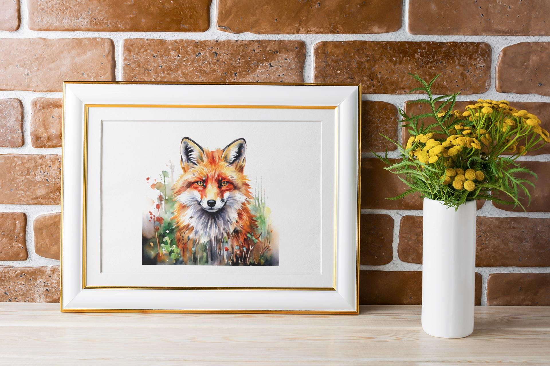 il_fullxfull.6725021765_slf5.jpg Red Fox Veterinarian Gift Wild Woodland Animal Painting Instant Digital Download png Wildlife Painting Printable Wall Art,for Commercial Use - Image 1