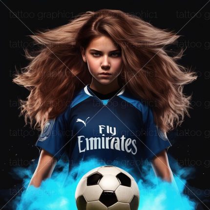Girl Soccer & Football Player Clipart Set - Tough Sports Illustrations| Commercial Use and  Instant Download